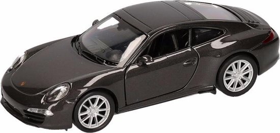 bank kunst groep Welly Modelauto Porsche - Carrera S - antraciet grijs - schaal 1:36 -  speelgoedauto | bol.com