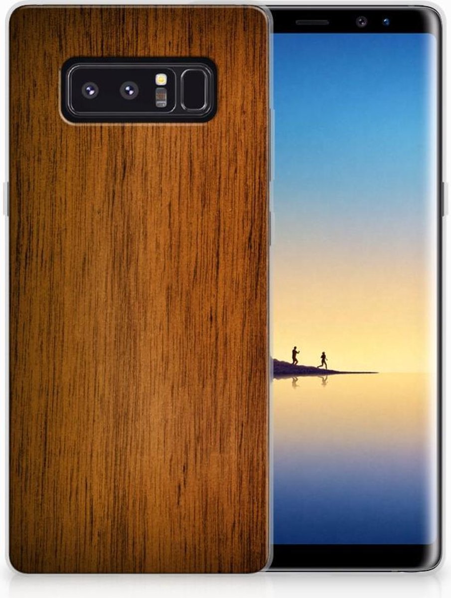 TPU Hoesje voor Samsung Galaxy Note 8 Bumper Hoesje Donker Hout