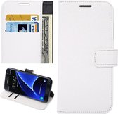 For Samsung Galaxy S7 Edge/ G935 Litchi structuur horizontaal Flip lederen cover met houder & Card Slots & Wallet  wit