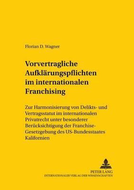 Vorvertragliche Aufklärungspflichten im internationalen Fra ... - cover