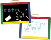 Melissa & Doug Magnetisch krijt- en dry-erase schoolbord met 36 magneten, krijt, wisser en viltstift