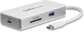 StarTech.com USB-C 4-in1 multiport adapter - SD / SDHC / SDXC (UHS-II) kaartlezer - 100W Power Delivery - 4K HDMI - GbE - 1x USB 3.0 - USB C hub - Dockingstation - USB-C - HDMI - G