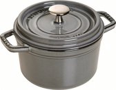 Staub Braadpan Cocotte Grafietgrijs - ø 16 cm / 1.2 liter