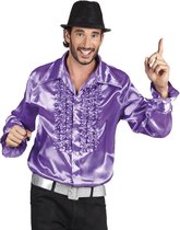 3 stuks: Party shirt - paars - XL - maat 54-56
