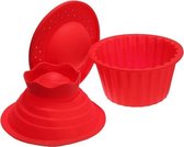 Taartdecoratief giant cupcake silicone bakvorm - 3-delig