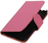Effen Bookstyle Hoes Geschikt voor Samsung Galaxy J1 mini (2016) J105F Roze
