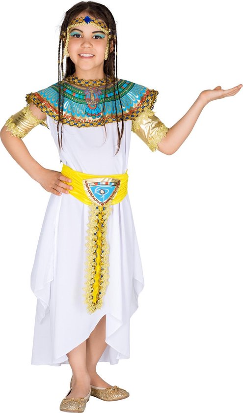 dressforfun - Meisjeskostuum kleine farao 128 (8-10y) - verkleedkleding kostuum halloween verkleden feestkleding carnavalskleding carnaval feestkledij partykleding - 300376