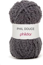 Phildar Phil douce Anthracite 0029. PAK MET 10 BOLLEN a 50 GRAM. KL.NUM. 602.
