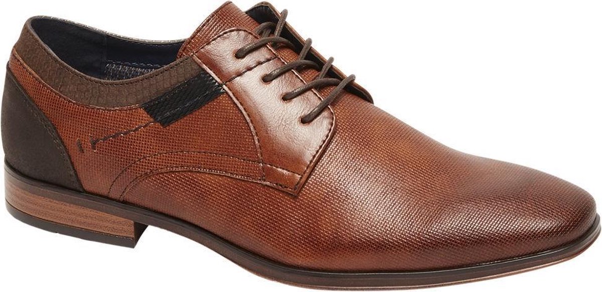 | Venice Heren Bruine geklede veterschoen Maat 42 Venice Zwarte geklede lak veterschoen Gratis Bezorgd