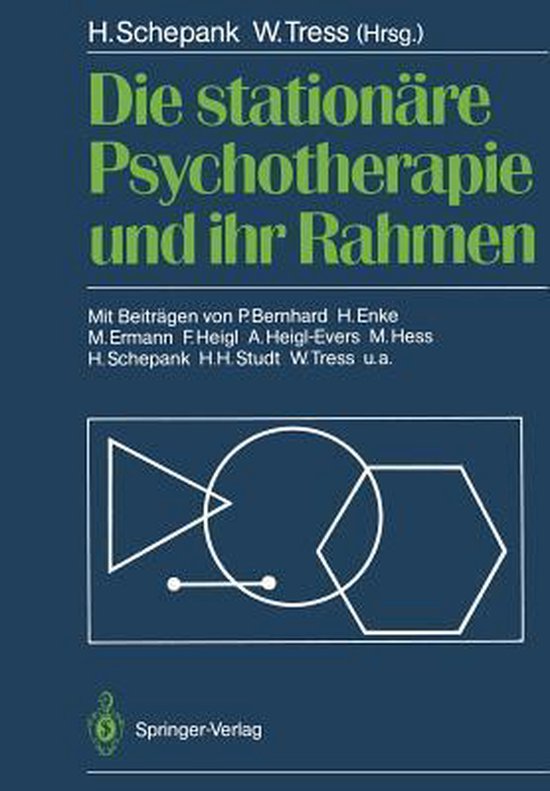 Die Stationare Psychotherapie Und Ihr Rahmen - cover