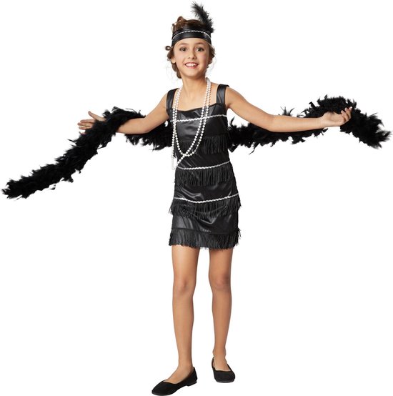 dressforfun - Charlston Queen 104 (3-4y) - verkleedkleding kostuum halloween verkleden feestkleding carnavalskleding carnaval feestkledij partykleding - 301567