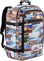 CabinMax Metz Reistas– Handbagage 44L- Rugzak – Schooltas - Backpack 55x40x20cm – Lichtgewicht - Foto Postkaart  (MZ PT-PD)