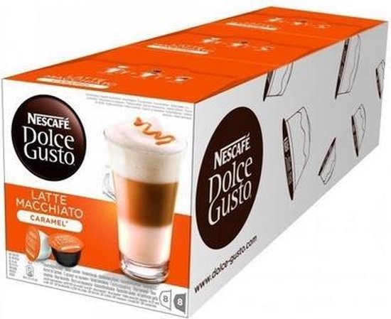 Maladroit Oneerlijk Categorie Dolce Gusto Latte Macchiato Caramel Cups - 8+8 capsules (Multipak 10 stuks)  | bol.com
