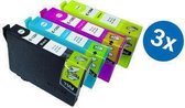 Merkloos – Inktcartridge / Alternatief voor de Epson T1291-1294 inktcartridge multipack T1295 3 sets Cartridge