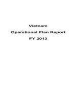 Vietnam Operational Plan Report Fy 2013