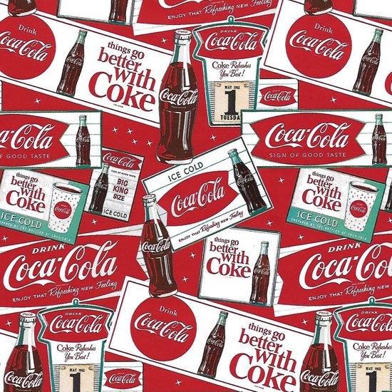 Coca-Cola - Papier cadeau de Luxe - Papier cadeau - 5 rouleaux