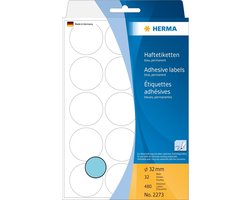 Herma 2273 Univers.Etik. blauw Ø32mm 32 vel 480 st.