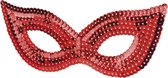 Boland Verkleedmasker Sequins Dames Rood One Size