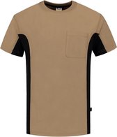 Tricorp t-shirt bi-color - Workwear - 102002 - khaki-zwart - maat 5XL