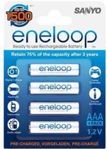 Panasonic Eneloop Oplaadbare Batterijen 4x Micro AAA 750mAh Ni-MH