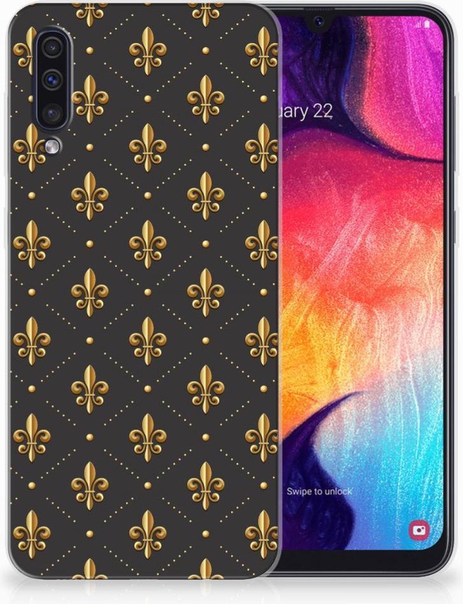 Back Cover voor Samsung Galaxy A50 TPU bumper Franse Lelie