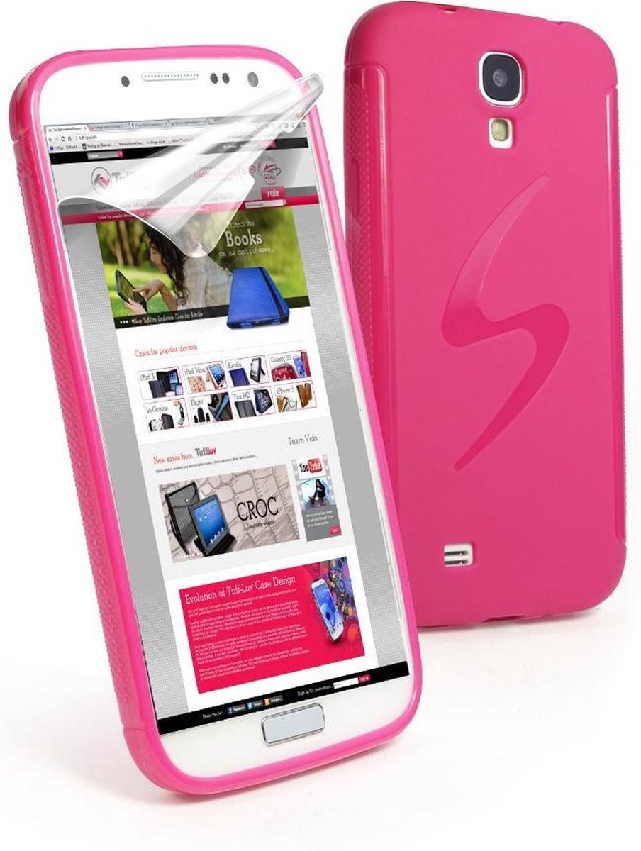 Tuff-Luv Gel 'S' Smartphone case Samsung Galaxy S4 roze