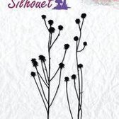 Sil033 Nellie Snellen Silhouet Stempel - bloem-16 - clearstamp  Kruiden