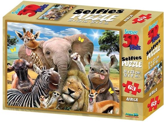 Prime 3d Legpuzzel 3d Kids Afrika 63 Stukjes | bol.com