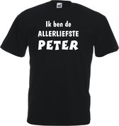 Mijncadeautje T-shirt - Ik ben de liefste PETER - Unisex Zwart (maat XL)