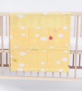 Organizer - 60x60cm voor ledikant - teddyberen in een tuin roze