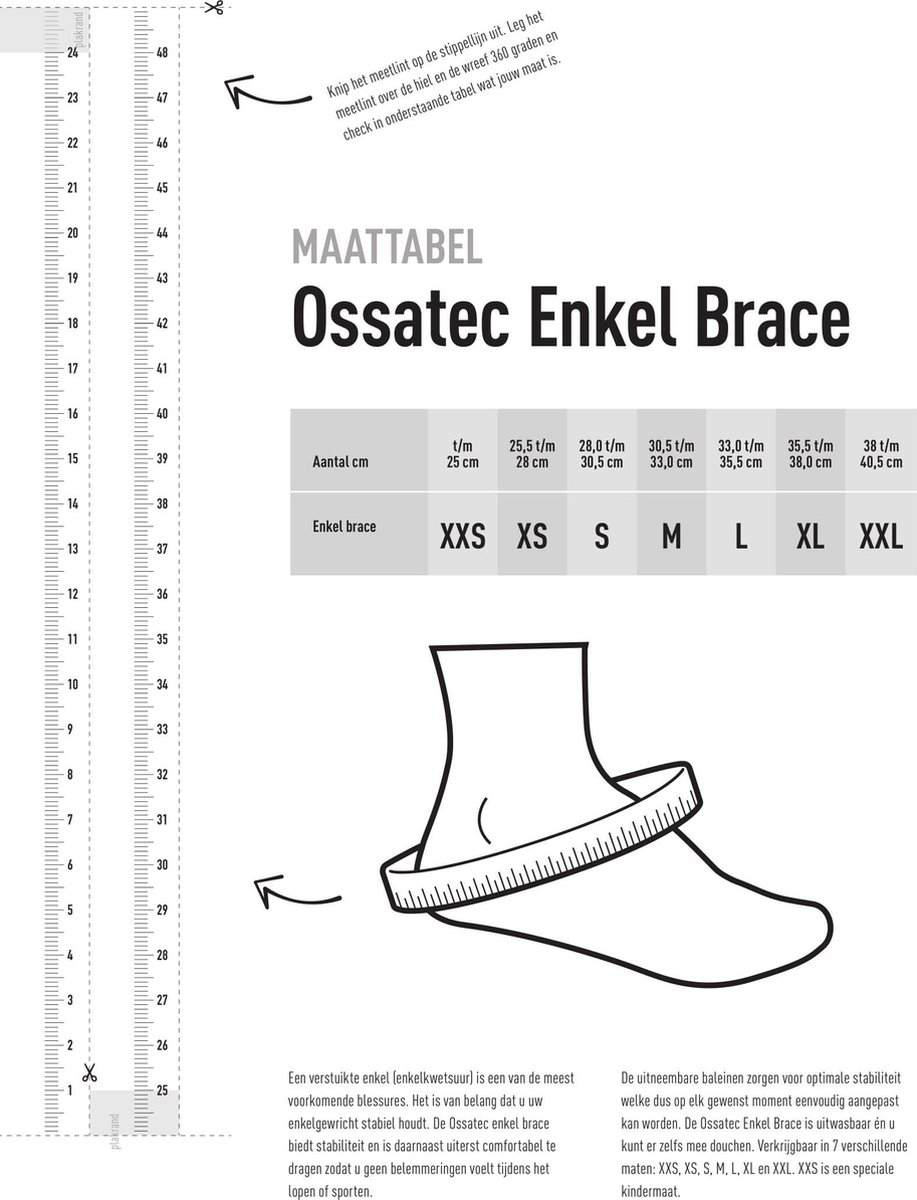 Enkelbrace Ossatec maat M