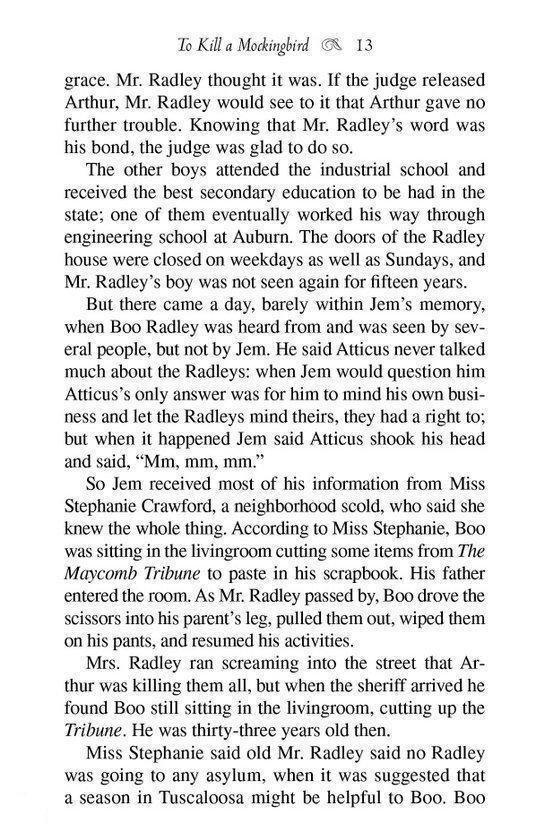 Page 13 de To Kill a Mockingbird.