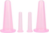4-in-1 Massage Cups - Anti Cellulitis - 4 in 1 Massage Set - Cupping Set - Vacuum Massage Cups – Ontspanning - Roze