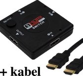 HDMI Switch 3 in 1 met 0,5m HDMI kabel