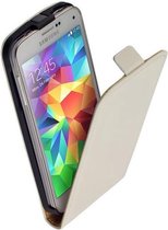 Lelycase Wit Samsung Galaxy S5 Mini Lederen Flip case case Telefoonhoesje