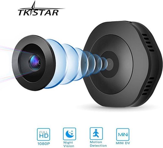 TKSTAR FHD 1080P DV Spy Camera Nachtzicht Bewegingssensor Loop Opname 30FPS  Magnetisch... | bol.com