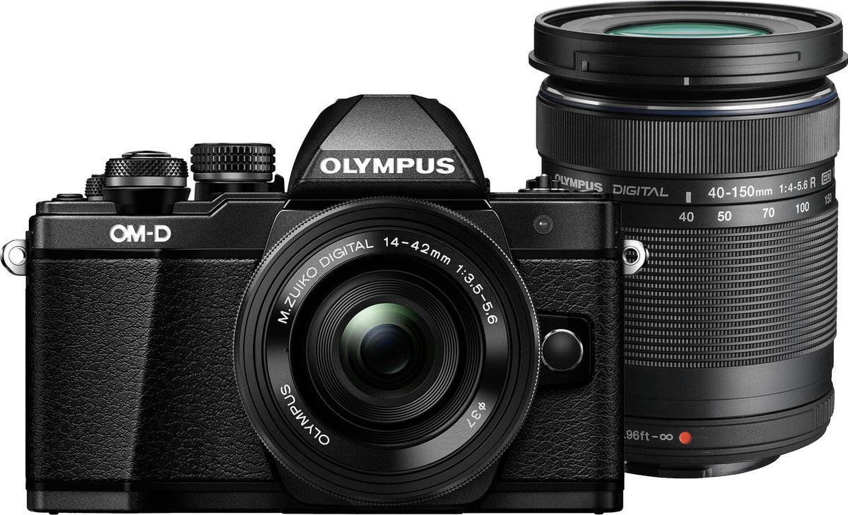 Olympus OM-D E-M10 mark IV zwart + 14-42mm EZ zwart + 40-150mm R