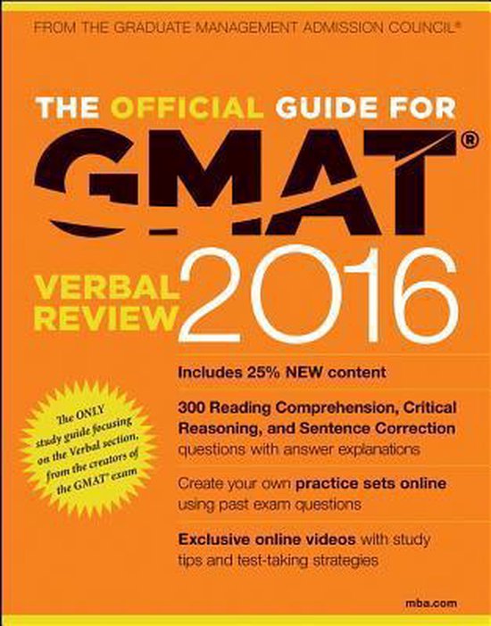 Official Guide Gmat Verbal Review 2016 - cover
