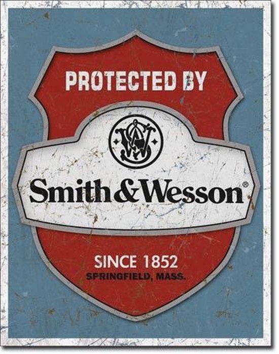 Smith & Wesson Wandbord - Metaal - 30 x 40cm