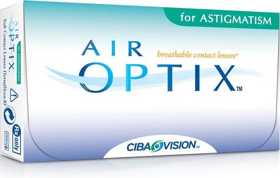 -0,25 Air Optix for Astigmatism (cil -2,25 as 20) – 6 pack – Maandlenzen – Contactlenzen