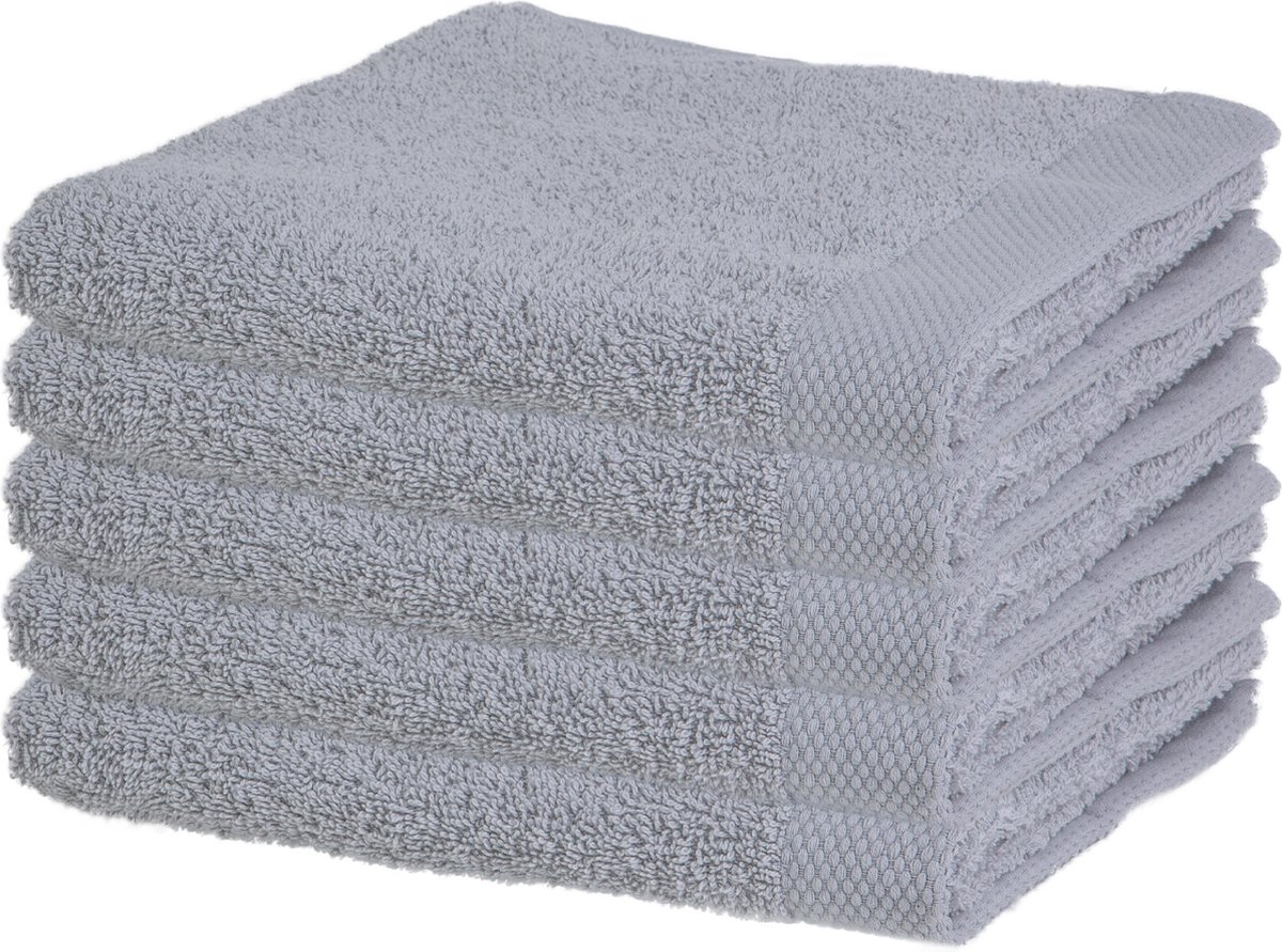 Douchelakens – 70x140 cm – Licht grijs – 5 stuks