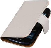 Mobieletelefoonhoesje.nl  - Samsung Galaxy S3 Mini Hoesje Effen Bookstyle Wit