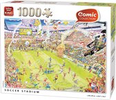 Comic Puzzel King - Voetbal Stadion - 1000 Stukjes - Legpuzzel - Groen