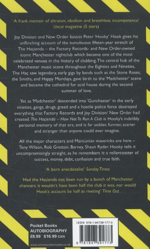 Hacienda How Not To Run A Club, Peter Hook | 9781847391773
