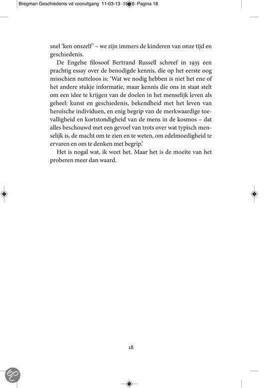 De geschiedenis van de vooruitgang