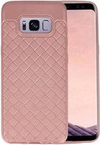Geweven TPU Siliconen Case voor Galaxy S8 Roze