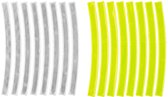 M-wave Reflecterende Stickers Wit + Geel 16 Stuks