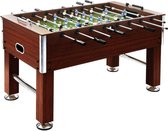 Tafelvoetbal Bruin + Echte Voet BAL - 140x74.5x87.5 CM - Voetbaltafel - Tafelvoetbalspel