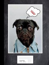 Pug Loves Bacon Graph Paper Composition Book