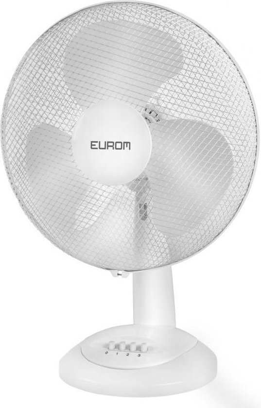 Tafelventilator Eurom VT16 40 cm Ø, 40W, wit, zwenkfunctie, koelventilator voor bureau en woonkamer
